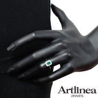 Anello Artlinea Donna in Oro bianco Smeraldo 0.43 Ct AD684/SM-LB - AD684/SM-LB